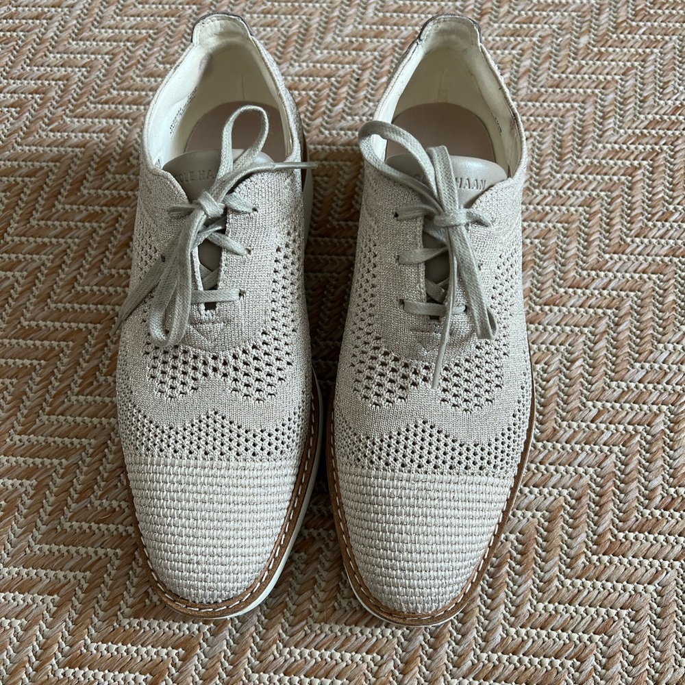 Women’s sparkly gray Knit Oxford Cole Haan Shoes